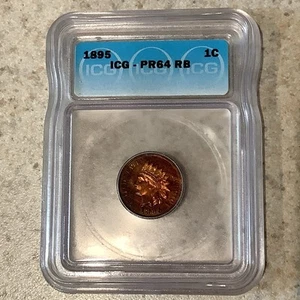 1895 ICG PR64RB Red Brown Indian Cent Proof Strike - Picture 1 of 2
