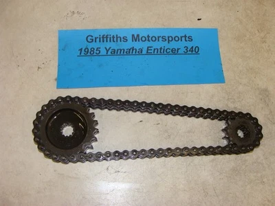 1985 YAMAHA ENTICER ET340 8Y2 oem drive chain gears sprocket 13t 22t - Image 1 of 4