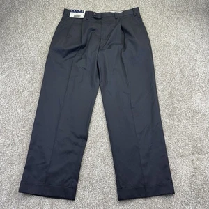 NEW Ralph Lauren Dress Pants Mens 36x30 (Actual 35x29) Gray Check Pleated Cuffed - Picture 1 of 10