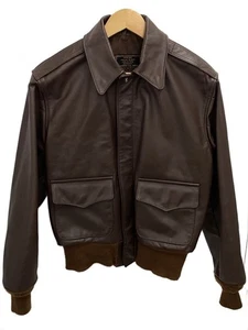 COCKPIT USA Leather Jacket & Blouson 36 Horsehide BRW z2107HW Used - Picture 1 of 8