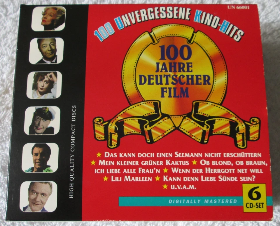 100 Unvergessene Kino-Hits - 100 Jahre Deutscher Film *6CD-Box Card Sleeve+HQCD* - Bild 1 von 4