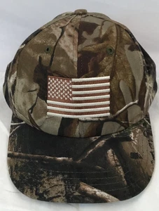 U.S American Flag Hat Cap Cotton Back Woodland Camouflage Baseball Cap USA Hoop - Picture 1 of 6