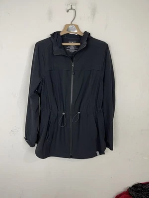 L.L.Bean женщин 2 X REG черный молнии с капюшоном Activewear куртка - Изображение 1 из 4