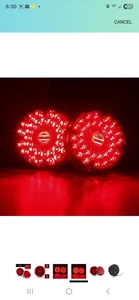 Luces redondas para remolque LIMICAR 7", 36 LED rojas luces traseras de tránsito, remolque LED... - Imagen 1 de 5