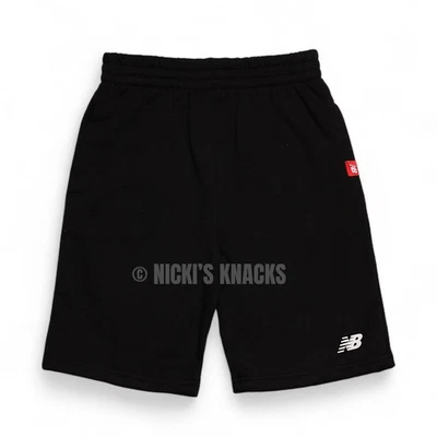 New Balance Big Boys Pull On Fleece Shorts Black with Pockets Size 12 - Image 1 of 4