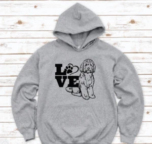Goldendoodle Love, Doodle Love, Gray Unisex Hoodie Sweatshirt - Picture 1 of 2