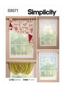 SIMPLICITY 9571 WINDOW VALANCES & SWAGS Simplicity Sewing Pattern Skill: EASY - Picture 1 of 6