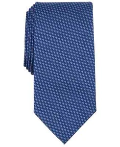 Perry Ellis Men's Necktie Larsone Mini Pattern Navy Blue Tie - Picture 1 of 1
