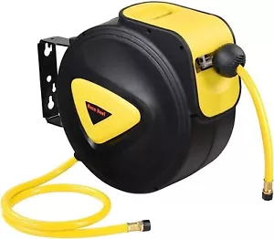 33FT 10M Workshop Garage Retractable Heavy Duty Air Compressor Line Hose Reel - Picture 1 of 5