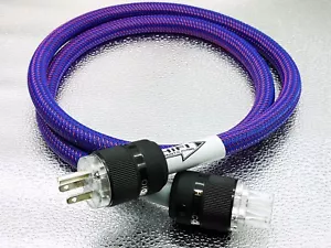 1x 6N Cobre Puro CA Cable de Alimentación EE. UU. Enchufe Plateado de Alta Calidad IEC hembra - Imagen 1 de 7
