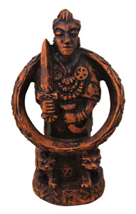 Freya Figurine Wood Finish Norse Asatru Goddess Viking Rune Statue Dryad Design