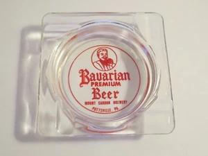 Vintage BAVARIAN BEER Mount Carbon Brewery POTTSVILLE Advertising Ashtray Sign - Picture 1 of 2