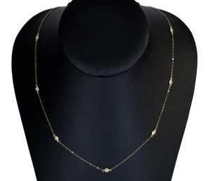 14K GELBGOLD & simulierte ZIRKONIA YARDWARE 7-TEILIGE BAHNHOFSKETTE - Bild 1 von 14