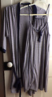 Marilyn Monroe Black Stripe Intimates Dressing Gown Robe & Nightgown Set Size L