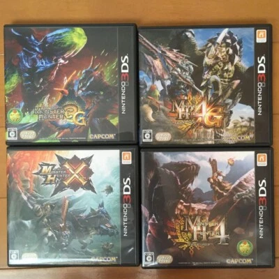 Monster Hunter X Cross , 4 , 4G , 3G 4Games set Nintendo 3DS Japanese ver Tested - Image 1 of 4