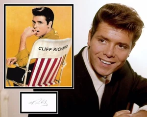CLIFF RICHARD SIGNED PHOTO MOUNT  - Bild 1 von 1