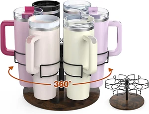 Water Bottle Organizer for Stanley 40 oz, Rotating Stanley Cup Organizer Holder, - Picture 1 of 8