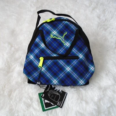 Mini mochila Puma Premium Icon azul blanco a cuadros niños adolescentes Foto 1 de 4