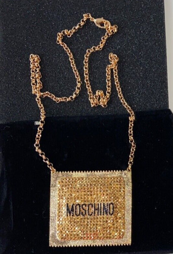 Moschino H&M Collier Collana "Condom" Placcato Oro Collana Placcato Oro