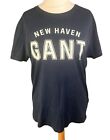Gant Ladies Navy T-shirt Sz Med (UK 12/14) Short Sleeved 100% Cotton Crew Neck