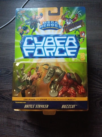 Mega Heroes Cyber Force Buzzcut And Battle Stryker, Mattel Cover