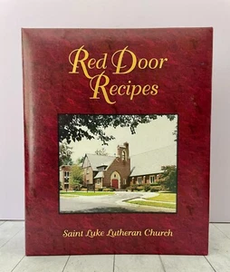Red Door Recipes Cookbook Saint Luke Lutheran Church Maryland 2005 Tabs Spiral - Imagen 1 de 8
