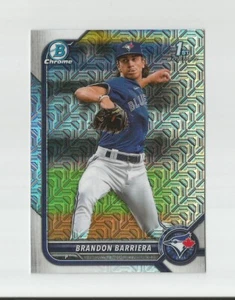 2022 BOWMAN CHROME DRAFT MOJO REFRACTOR BRANDON BARRIERA #BDC-21 BLUE JAYS - Picture 1 of 2