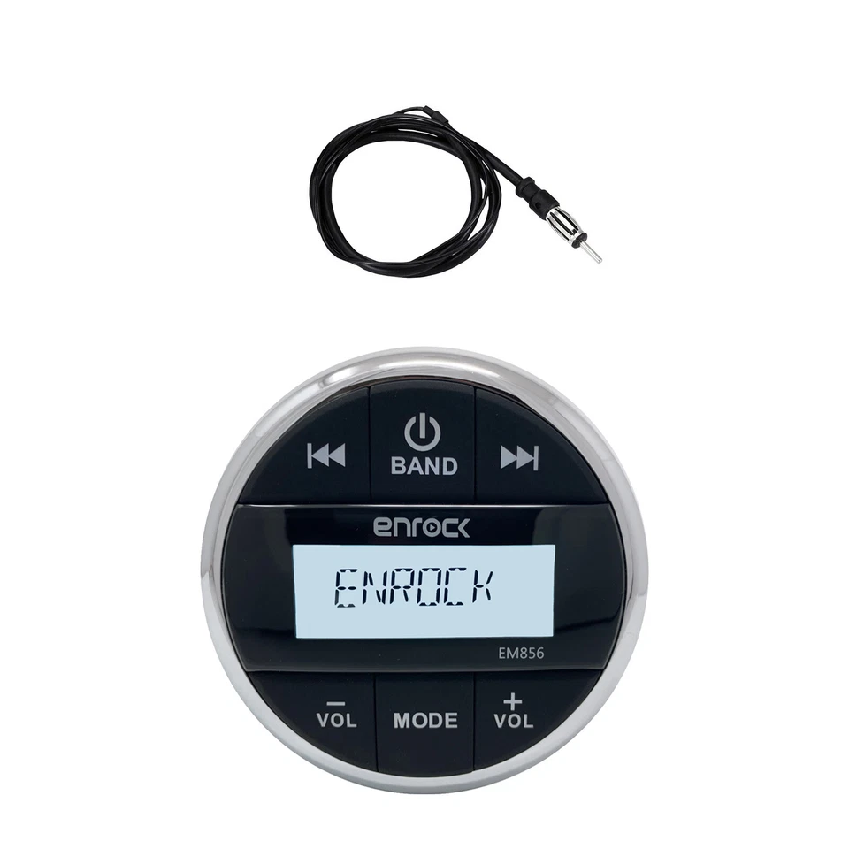 Receptor de medios digitales estilo medidor inalámbrico Enrock Marine con antena de radio de 22" Foto 1 de 4