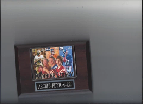 ARCHIE PEYTON & ELI MANNING PLAQUE DENVER BRONCOS SAINTS COLTS GIANTS  FOOTBALL Cover