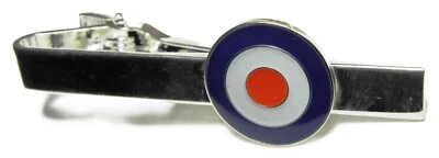 RAF Target Mod Mods Bullseye Silver Colour Tie Bar Fix Clip Clasp - Image 1 of 4
