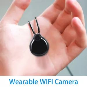 Mini telecamera indossabile HD 1080P WIFI videoregistratore collana ciondolo fotocamera DV DVR - Foto 1 di 22
