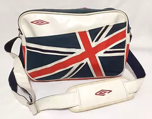 VINTAGE RETRO UMBRO UNION JACK ENGLAND FLAG AIRLINER MESSENGER SHOULDER BAG - Picture 1 of 20