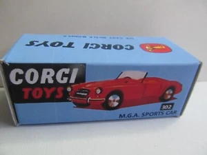 REPRO CORGI MGA 302 BOX ONLY - Picture 1 of 2