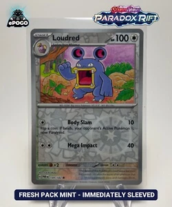 Pokémon Holo Inverso Loudred 149/182 JCC: Tarjeta Paradox Rift ¡COMO NUEVA ENVIADA HOY! - Imagen 1 de 2