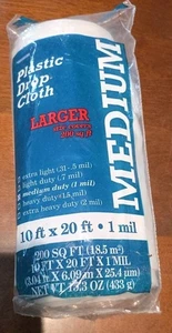 Paño plástico 10'x20' 1 mil pintura/mejoras para el hogar/ventana/protección RC - Imagen 1 de 6