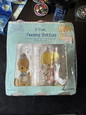 Vintage 1999 Baby Girl 8OZ Feeding Bottles Precious Moments New in Packaging - Image 1 of 4