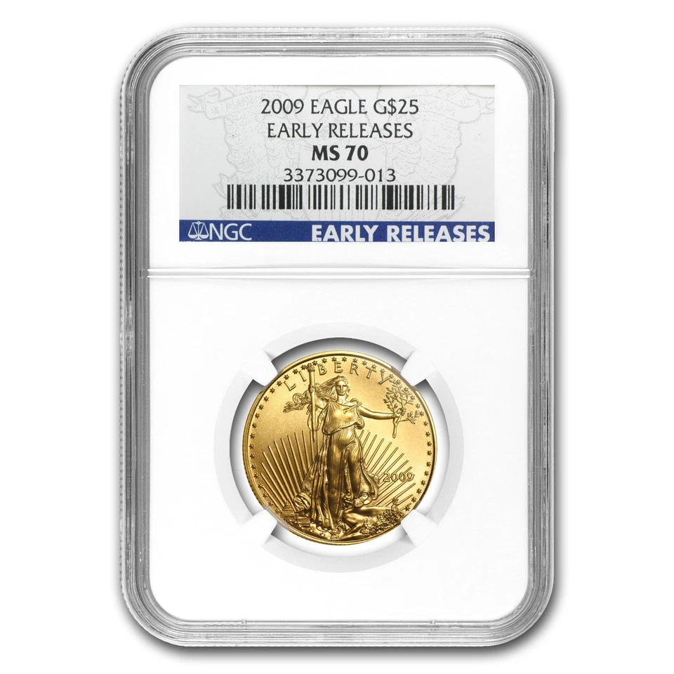 2009 1/2 oz American Gold Eagle MS-70 NGC (Early Releases) - Image 1 of 3