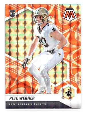 Pete Werner 2021 Panini Mosaic #367 Reactive Orange RC Rookie Eagles - Image 1 of 2