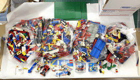 18LB VINTAGE 1969-1976 RARE LEGO LOT YARD,QUARRY,HOSPITAL,POLICE,CARAVELLE,VILLA