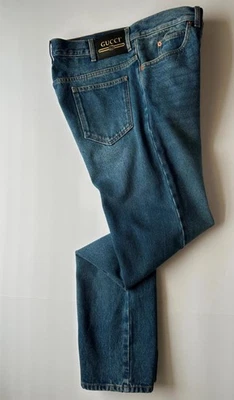 Gucci Men's Blue Stone Washed Jeans Pants 38 US (54 Euro) Italy 623953 NWT - Image 1 of 4