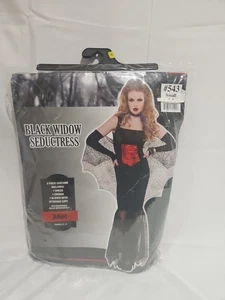Costume Vedova Nera Seduttrice Adulto Piccolo (2-4) 3 Pezzi Halloween Cosplay - Foto 1 di 5