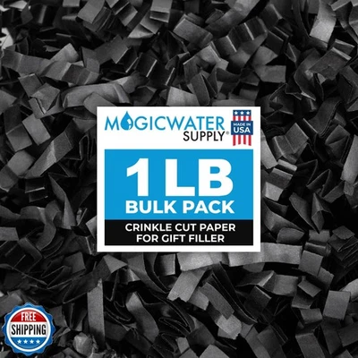 MagicWater Supply Crinkle Cut Paper Shred Filler-1LB Monster Black-Decorative - Image 1 of 4