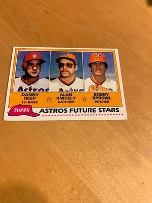 1981 Topps Baseball Card #82 Danny Heep RC/Alan Knicely/Bobby Sprowl RC - Image 1 of 2