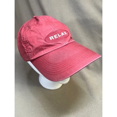 Tommy Bahama Relax Baseball Cap Red Cotton Embroidered Logo Adjustable Strap Men - Image 1 of 4