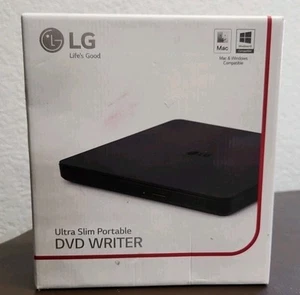 LG Ultra Slim Portable External USB DVD Writer Drive SP80NB80 Open box New - Picture 1 of 5