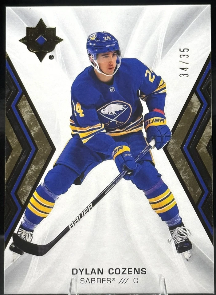 Dylan Cozens 2021-22 Upper Deck Ultimate Collection #24 Gold 34/35 - Buffalo! - Image 1 of 4