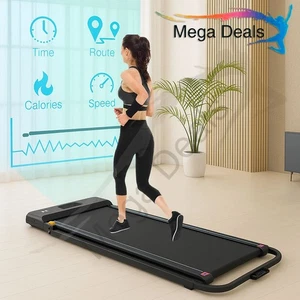Foldable Electric Walking Pad Treadmill Running Jogging Machine Treadmill UK - Picture 1 of 24