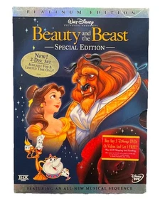 Walt Disney Beauty and the Beast Platinum Edition 2 DVD Set Special Edition RARE - Picture 1 of 6