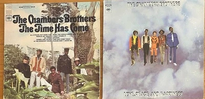 The Chambers Brothers 2 LPs: Time Has Come & Love, Peace & Happiness VG+ Vinyl - Image 1 of 4