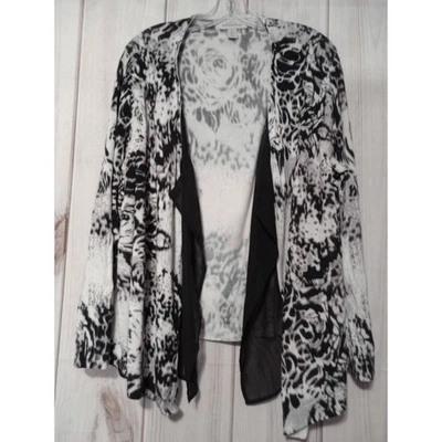 Suéter Hampshire Studio Damas 2x Negro Blanco Cárdigan Kimono Foto 1 de 4